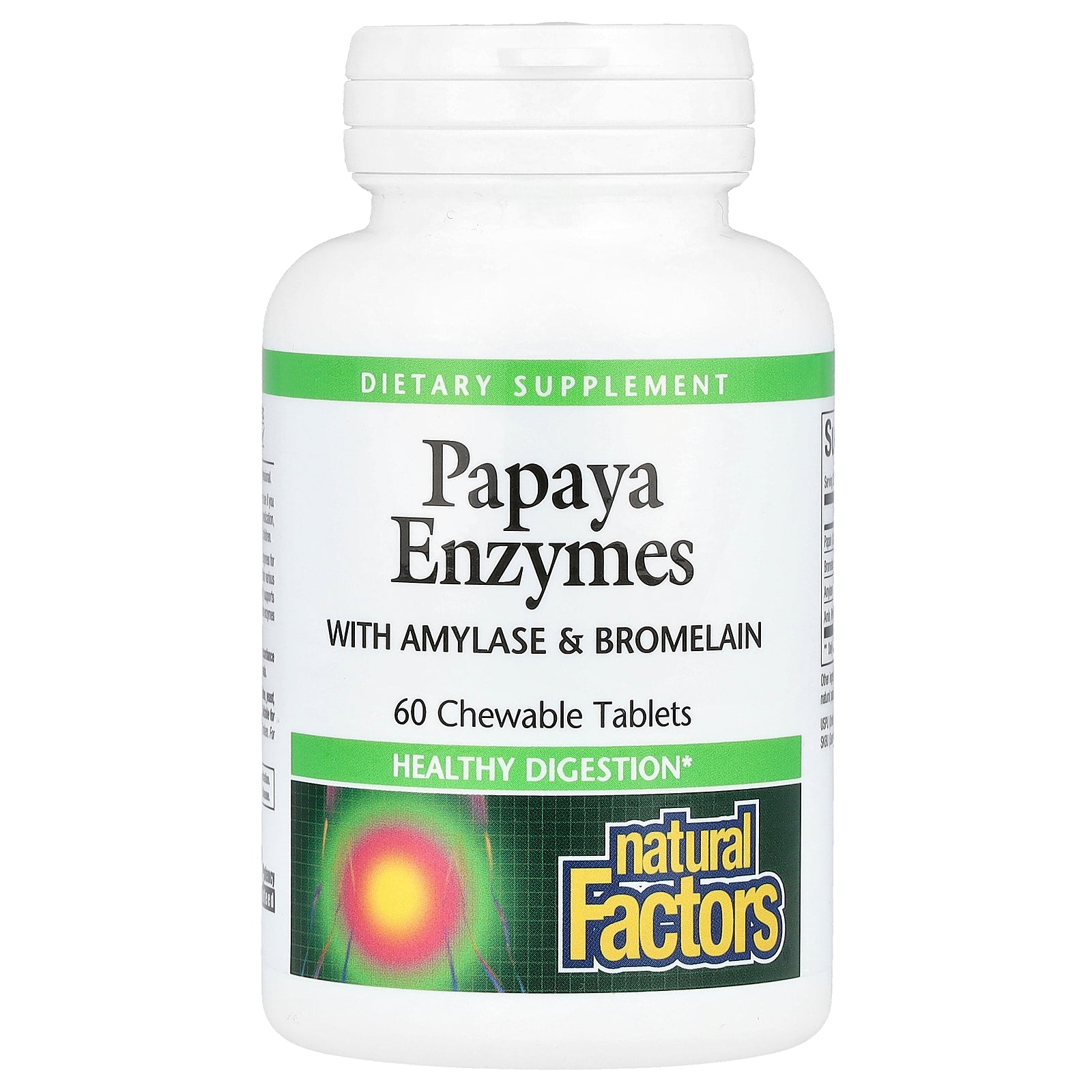 Natural Factors, Papaya Enzymes with Amylase & Bromelain, 60 Chewable Tablets