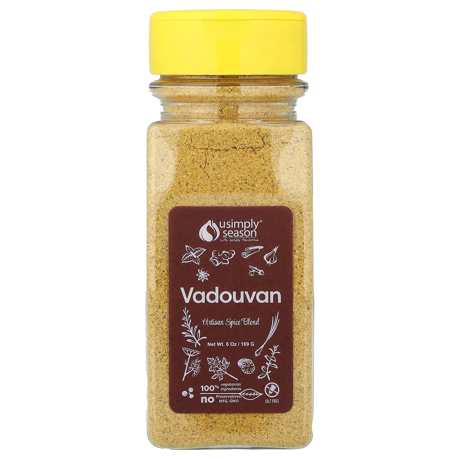 USimplySeason, Artisan Spice Blend, Vadouvan, 6 oz (169 g)