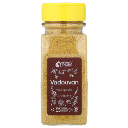 USimplySeason, Artisan Spice Blend, Vadouvan, 6 oz (169 g)