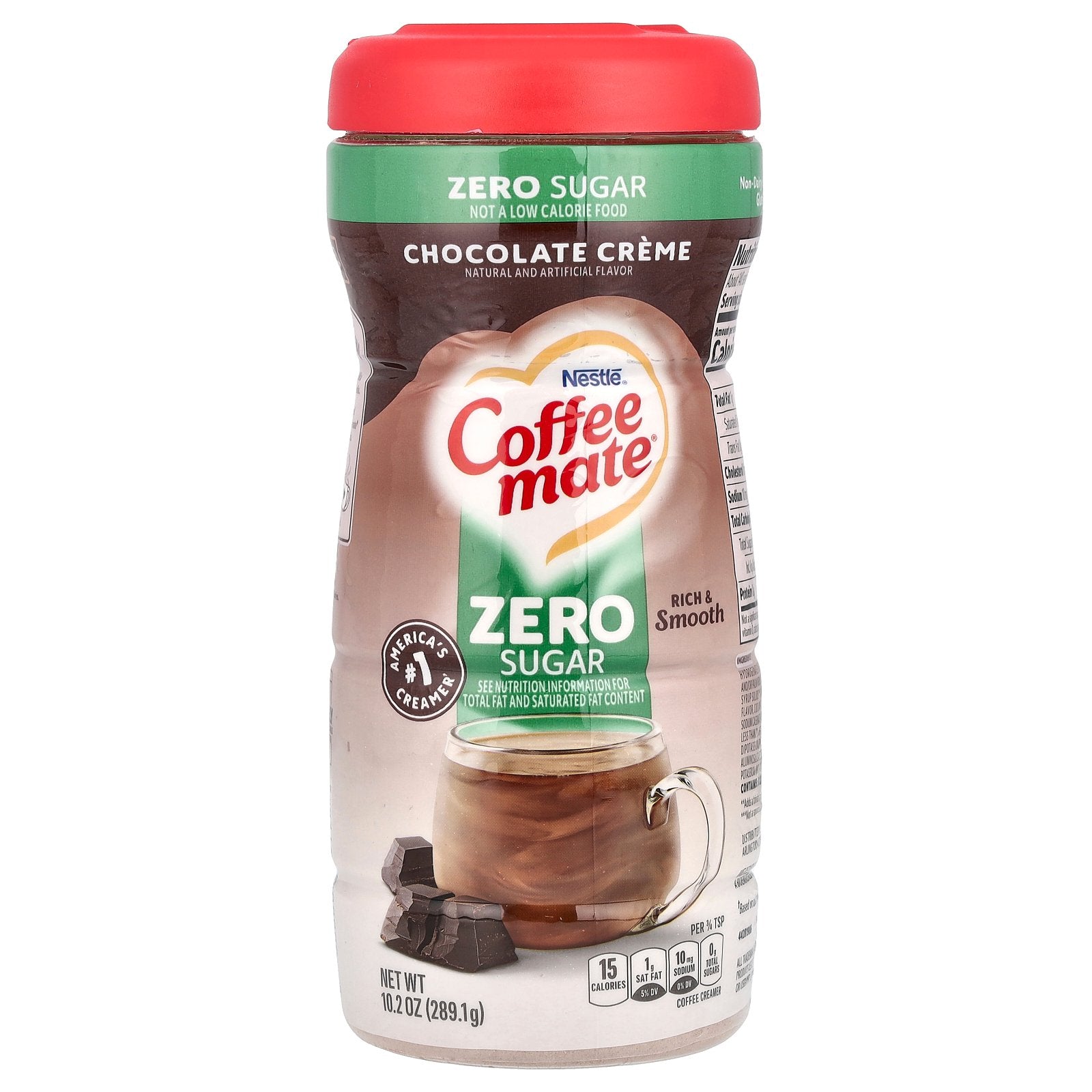 Coffee Mate, Powder Coffee Creamer, Sugar Free, Chocolate Creme, 10.2 oz (289.1 g)