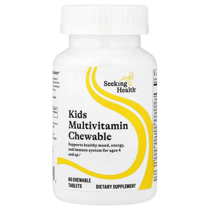 Seeking Health, Kids Multivitamin Chewable, Ages 4 and Up, 60 Chewable Tablets