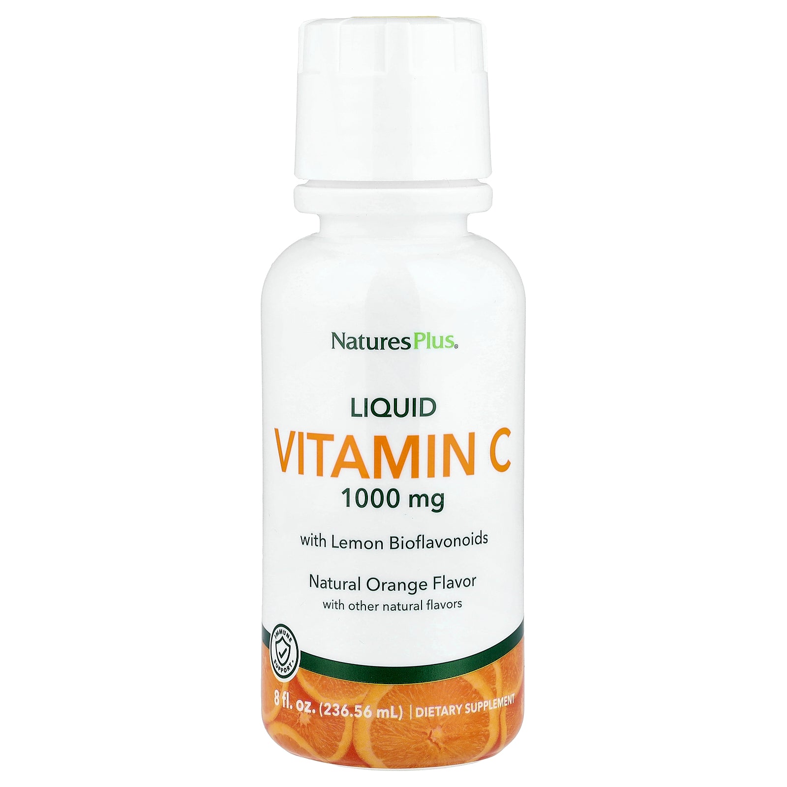 NaturesPlus, Liquid Vitamin C With Lemon Bioflavonoids, Natural Orange, 8 fl oz (236.56 ml)