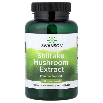 Swanson, Shiitake Mushroom Extract, 500 mg, 120 Capsules