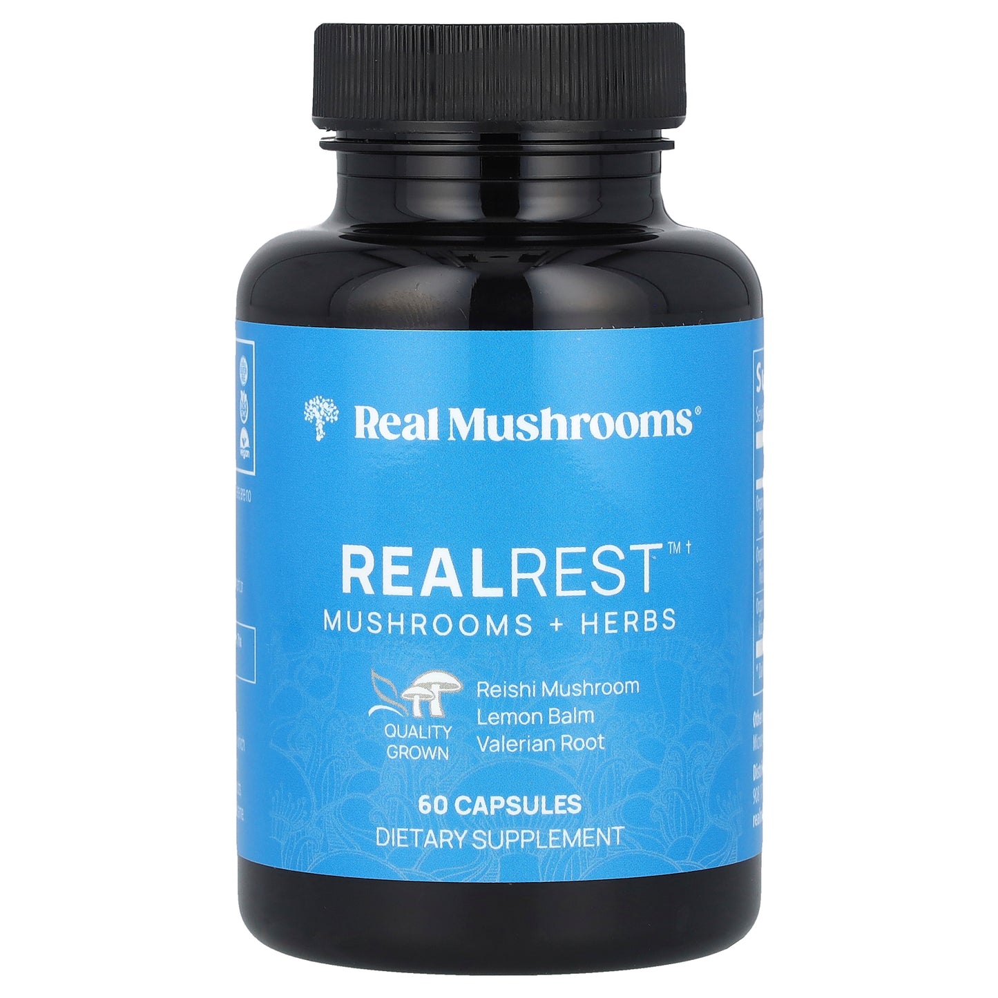 Real Mushrooms, RealRest™, Mushrooms + Herbs, 60 Capsules