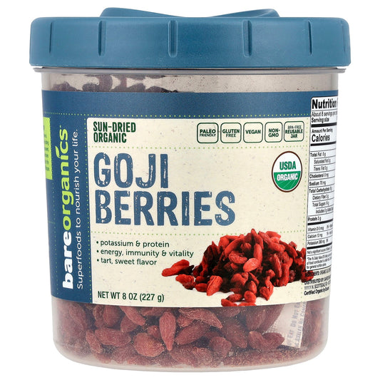 BareOrganics, Organic Goji Berries, 8 oz (227 g)