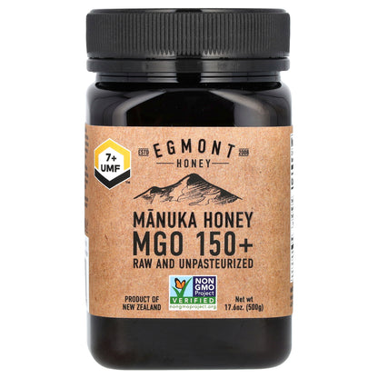 Egmont Honey, Manuka Honey, Raw And Unpasteurized, UMF™ 7+, MGO 150+, 17.6 oz (500 g)