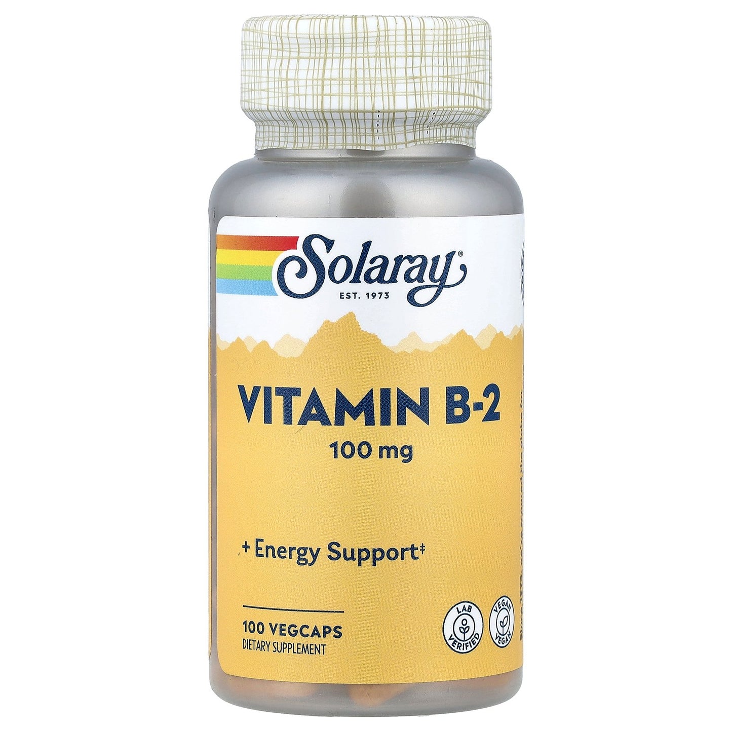 Solaray, Vitamin B-2, 100 mg, 100 VegCaps