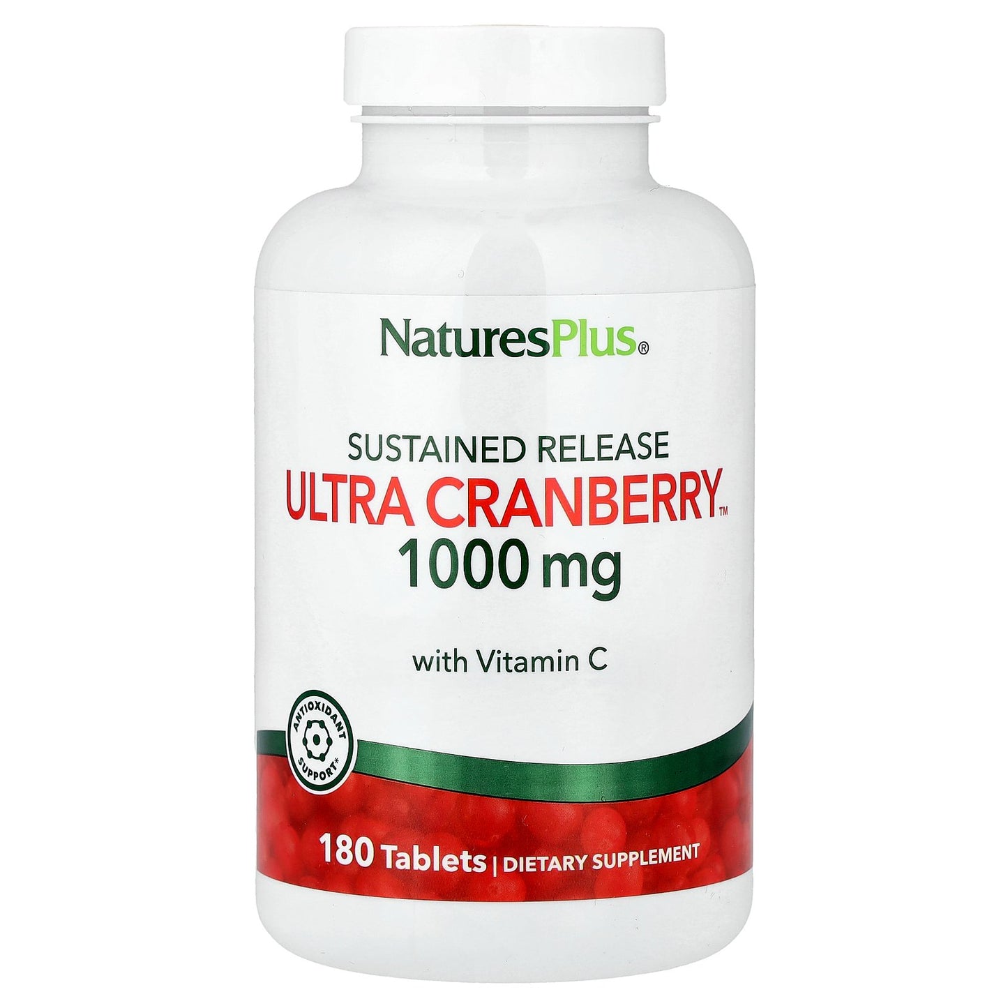 NaturesPlus, Ultra Cranberry™, Sustained Release, 180 Tablets