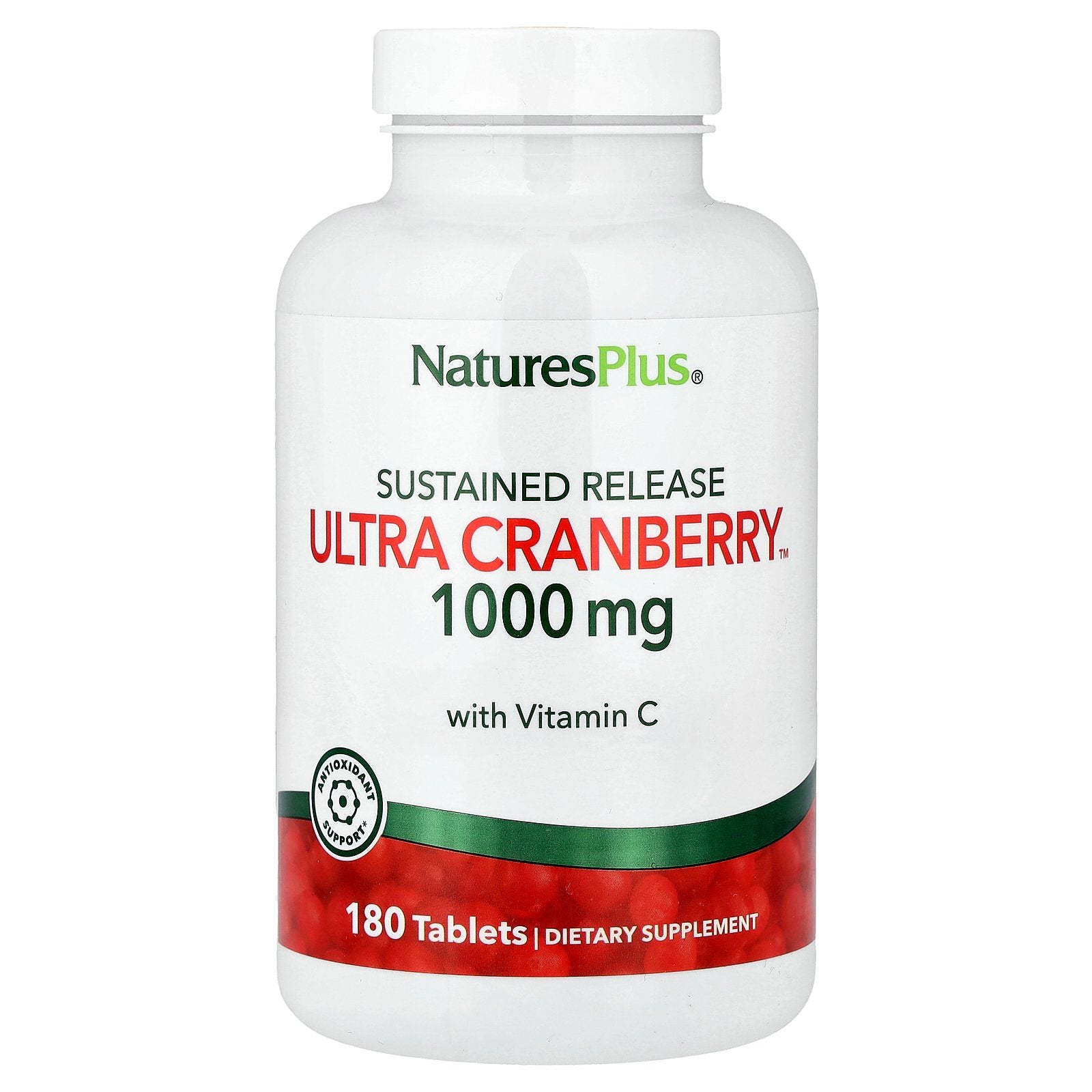 NaturesPlus, Ultra Cranberry™, Sustained Release, 180 Tablets