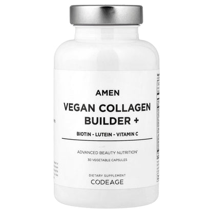 Codeage, Amen, Vegan Collagen Builder+, 30 Vegetable Capsules
