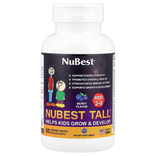 NuBest, Tall®, Kids Ages 2-9, Berry, 60 Chewable Tablets