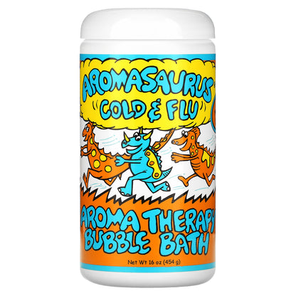 Abra Therapeutics, Aromasaurus Cold & Flu, Aroma Therapy Bubble Bath For Children, 16 oz (453 g)