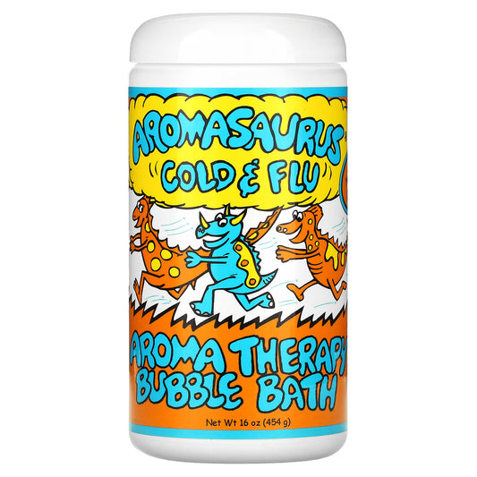 Abra Therapeutics, Aromasaurus Cold & Flu, Aroma Therapy Bubble Bath For Children, 16 oz (453 g)