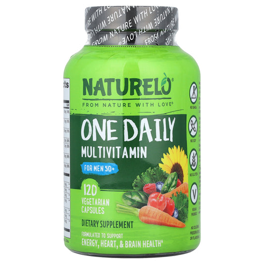 NATURELO, One Daily Multivitamin for Men 50+, 120 Vegetarian Capsules