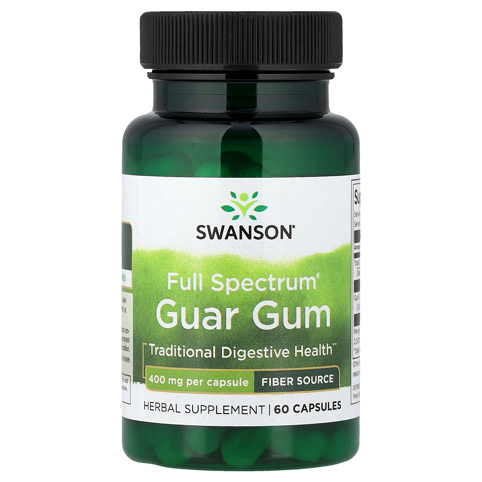 Swanson, Full Spectrum® Guar Gum, 400 mg, 60 Capsules