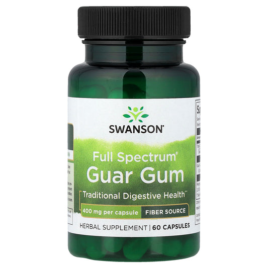 Swanson, Full Spectrum® Guar Gum, 400 mg, 60 Capsules