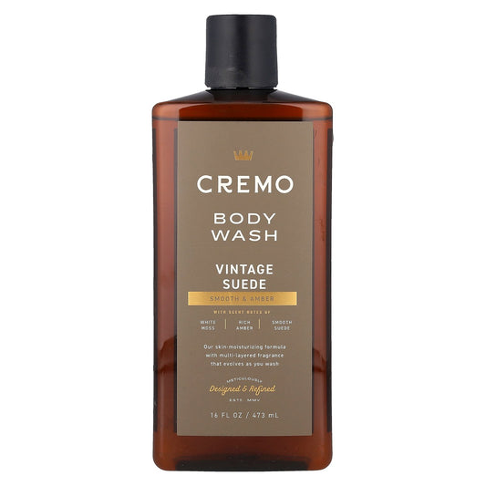 Cremo, Body Wash, Vintage Suede, 16 fl oz (473 ml)