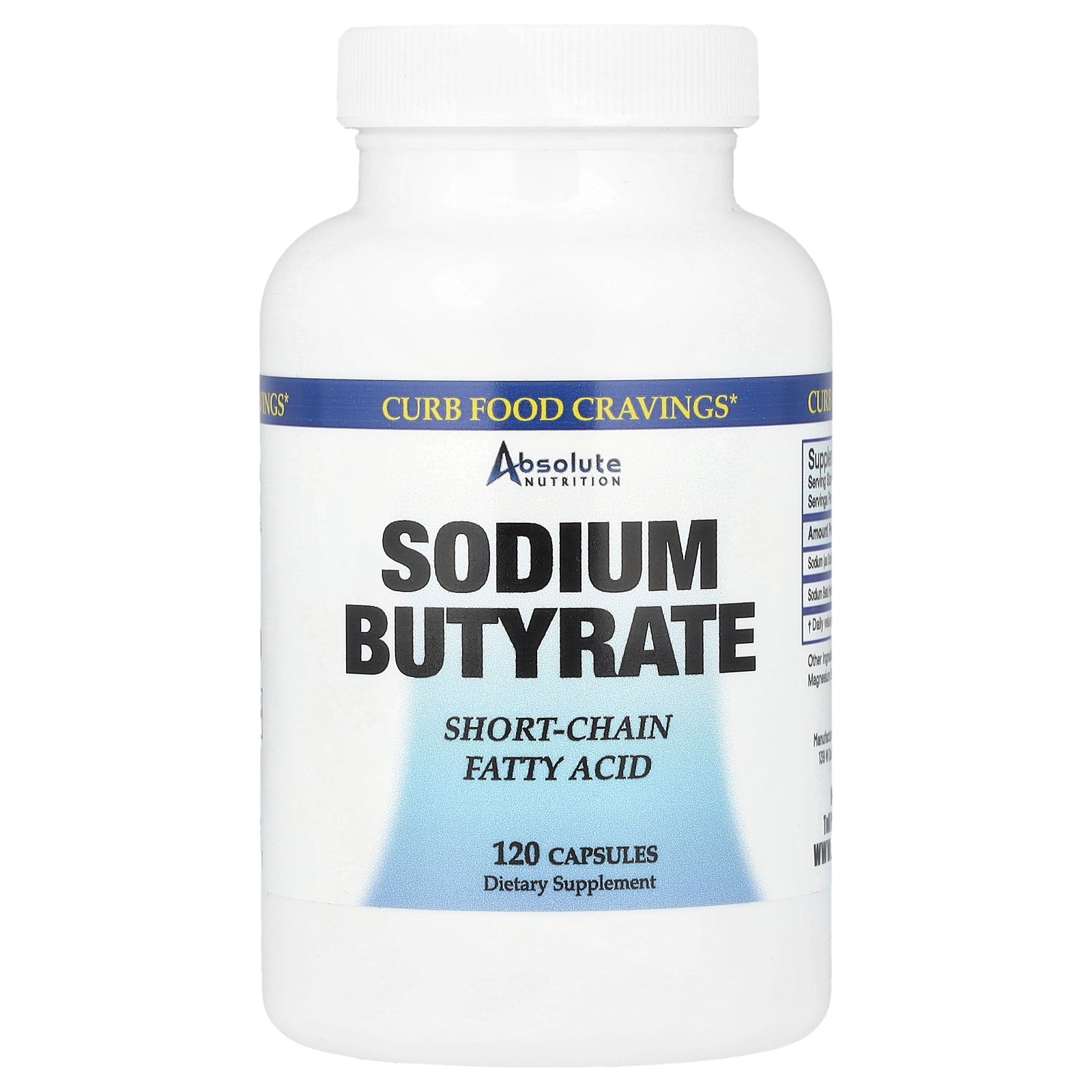 Absolute Nutrition, Sodium Butyrate, 120 Capsules