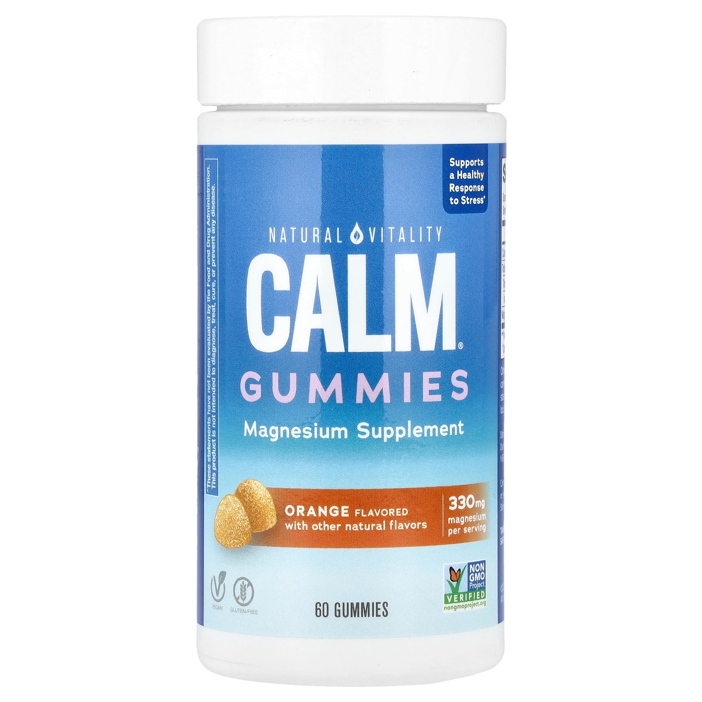 Natural Vitality, CALM®, Magnesium Gummies, Orange, 60 Gummies (82.5 mg per Gummy)