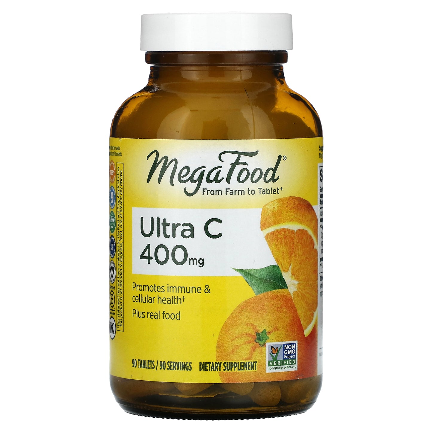 MegaFood, Ultra C, 400 mg, 90 Tablets