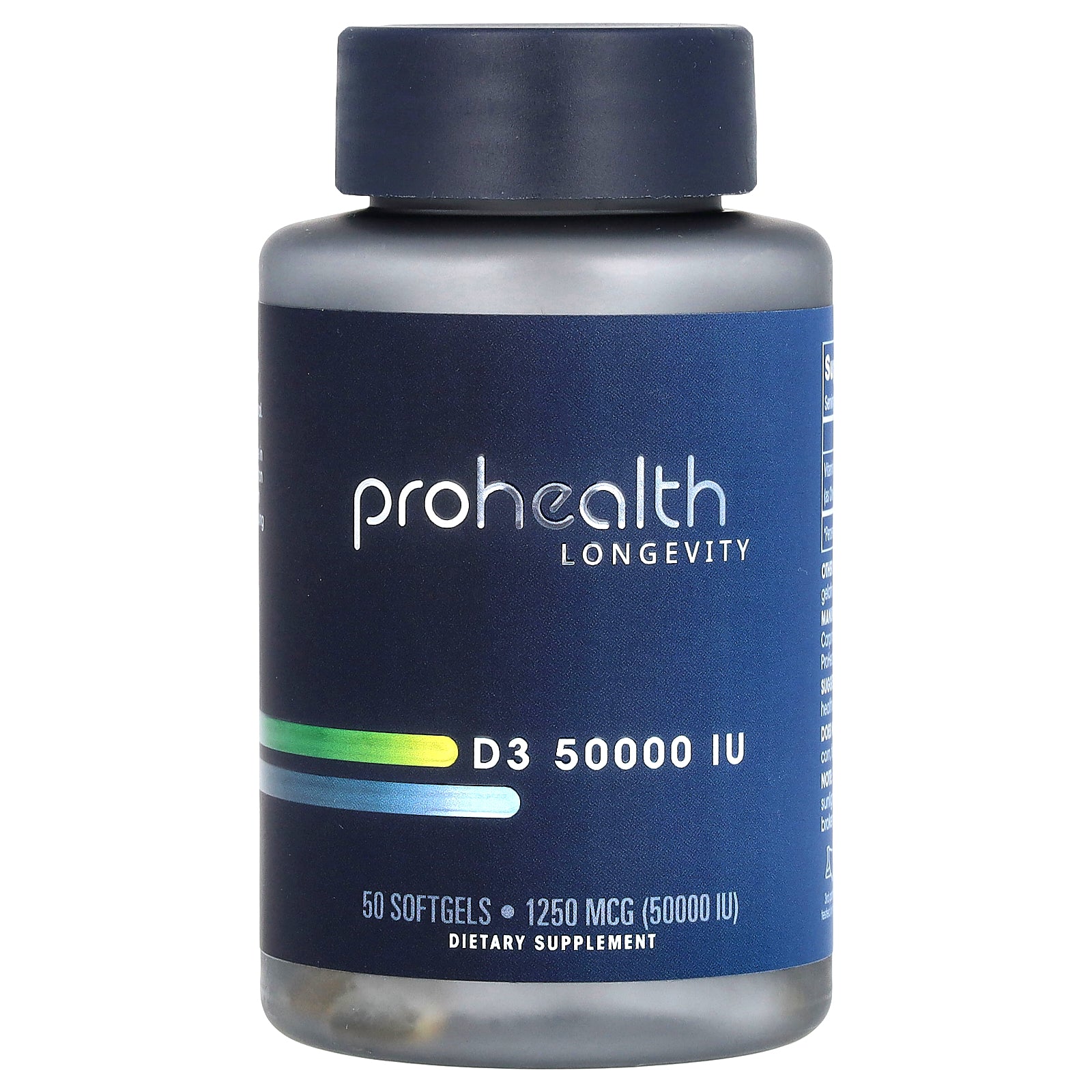 ProHealth Longevity, Vitamin D3 , 1,250 mcg (50,000 IU), 50 Softgels