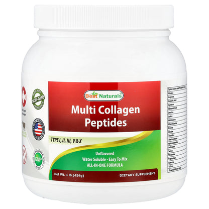 Best Naturals, Multi Collagen Peptides, Unflavored, 1 lb (454 g)