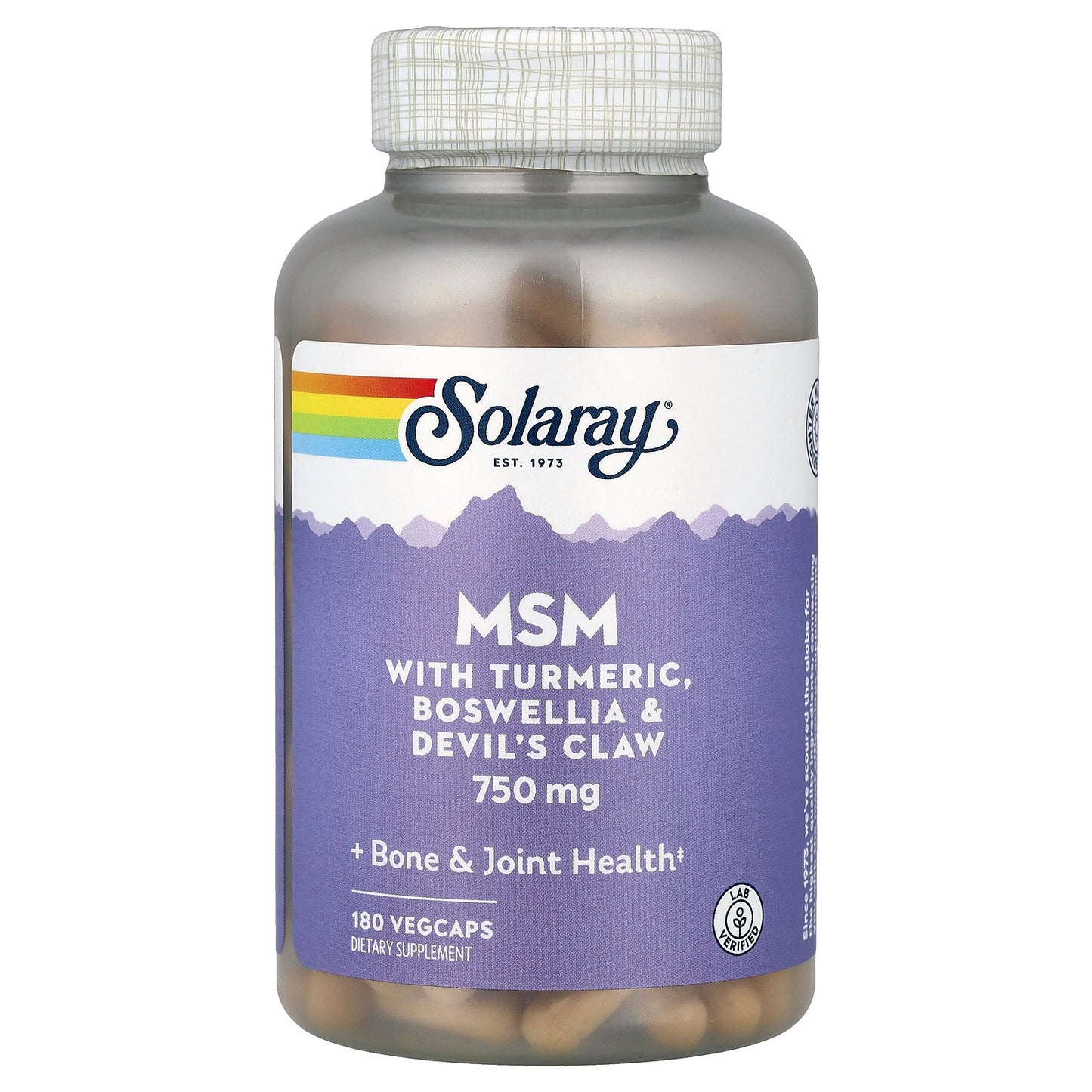 Solaray, MSM with Turmeric, Boswellia & Devil's Claw, 180 VegCaps