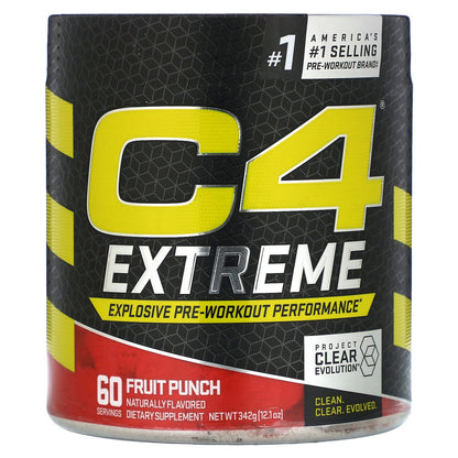 Cellucor, C4 Extreme, Explosive Pre-Workout Performance, Fruit Punch, 12.1 oz (342 g)