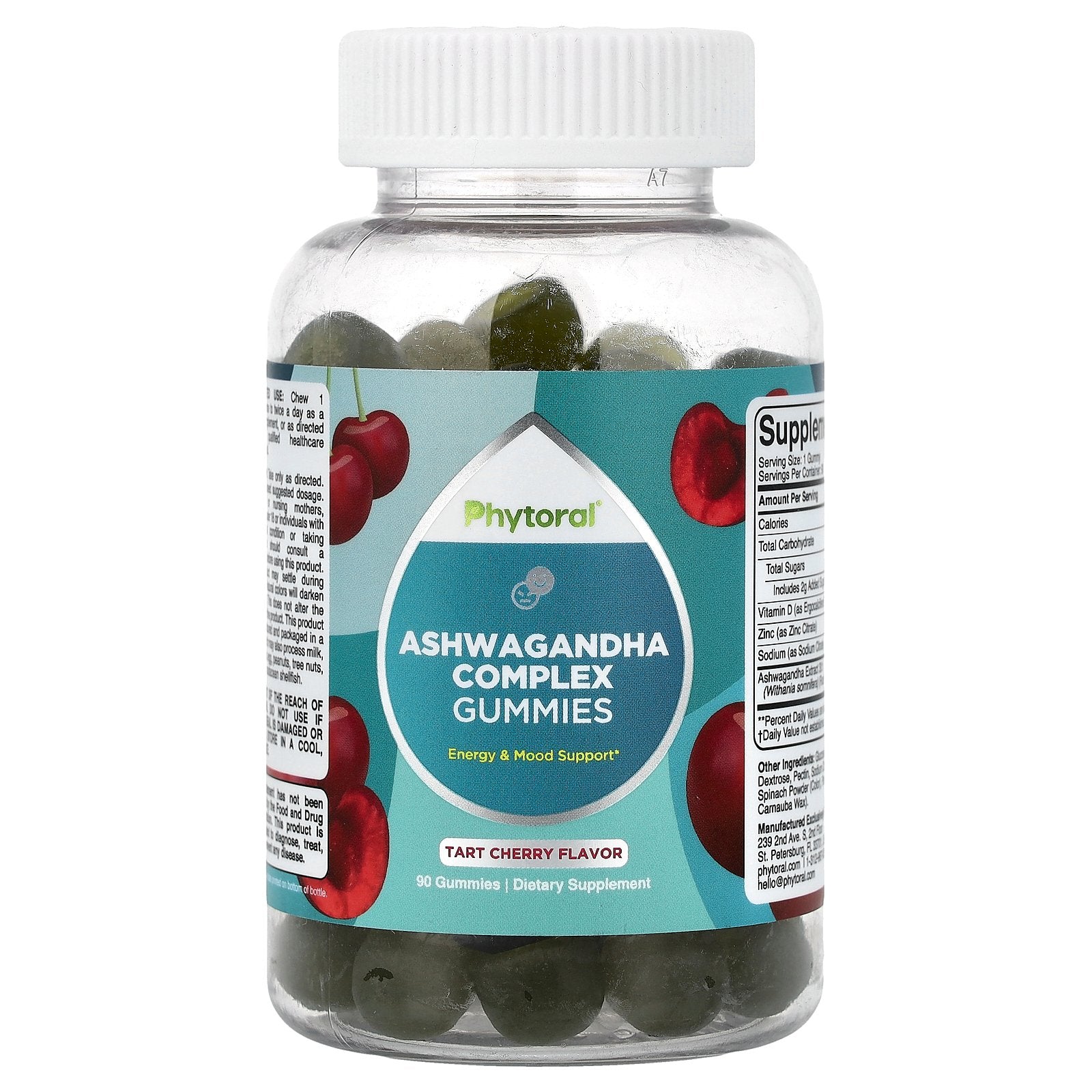 Phytoral, Ashwagandha Complex Gummies, Tart Cherry, 90 Gummies