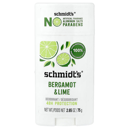 Schmidt's, Deodorant, Bergamot & Lime, 2.65 oz (75 g)
