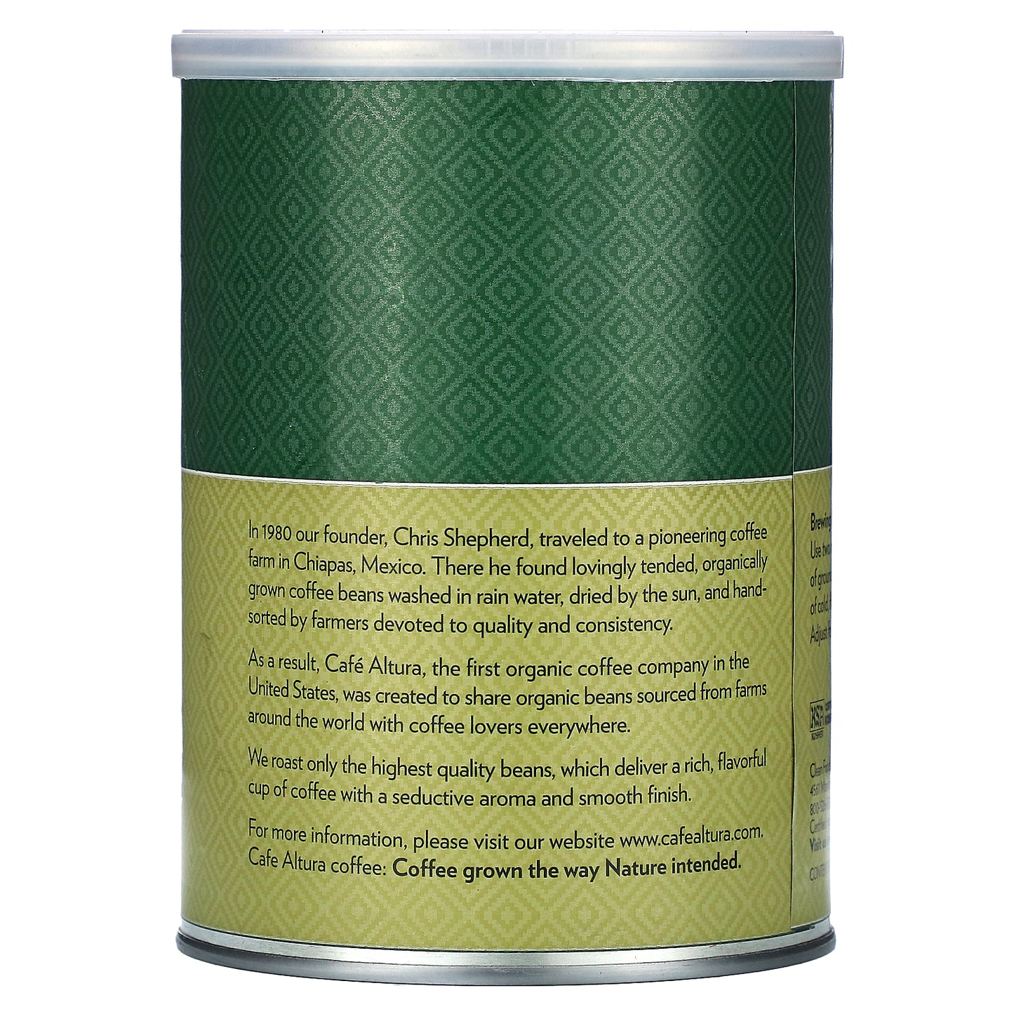 Cafe Altura, Organic Coffee, Ground, Dark Roast, 12 oz (340 g)