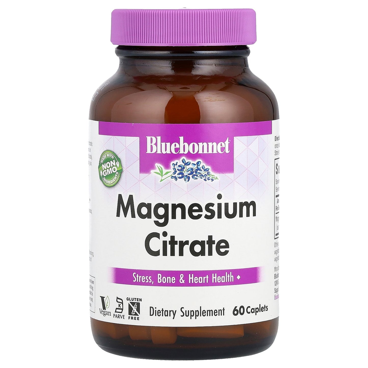 Bluebonnet Nutrition, Magnesium Citrate, 60 Caplets (200 mg per Caplet)