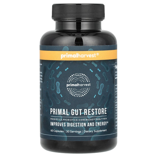 Primal Harvest, Primal Gut Restore, 60 Capsules