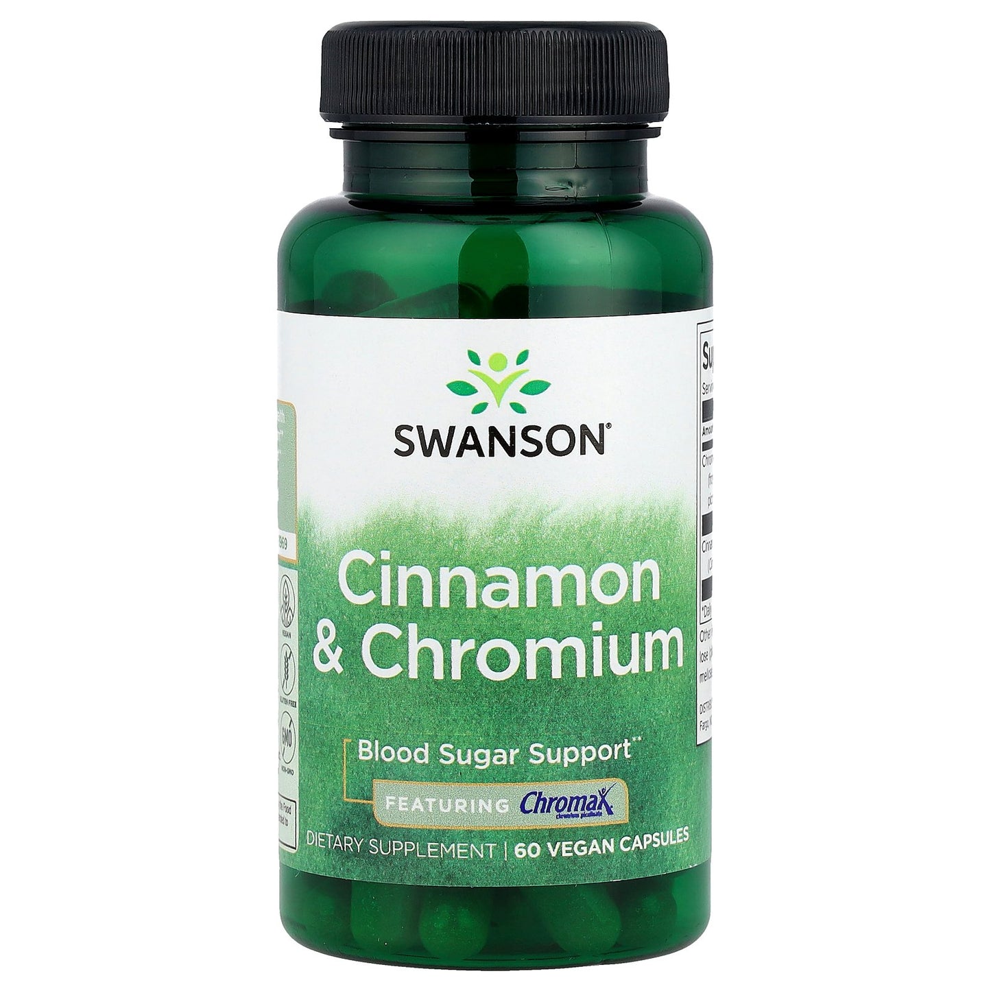 Swanson, Cinnamon & Chromium, 60 Vegan Capsules