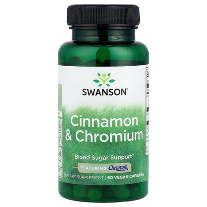 Swanson, Cinnamon & Chromium, 60 Vegan Capsules