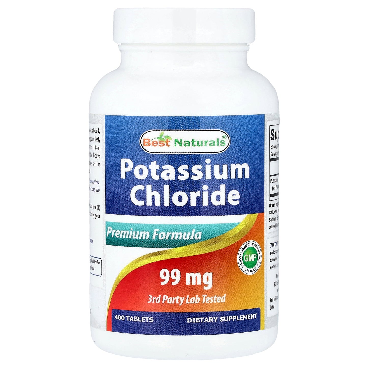 Best Naturals, Potassium Chloride, 99 mg, 400 Tablets
