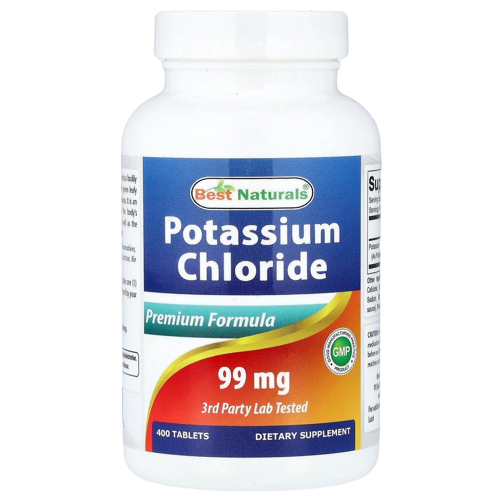 Best Naturals, Potassium Chloride, 99 mg, 400 Tablets