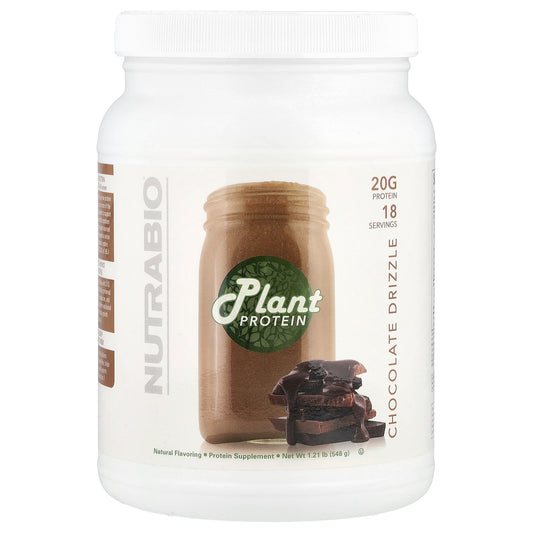 NutraBio, Plant Protein, Chocolate Drizzle, 1.21 lbs (548 g)