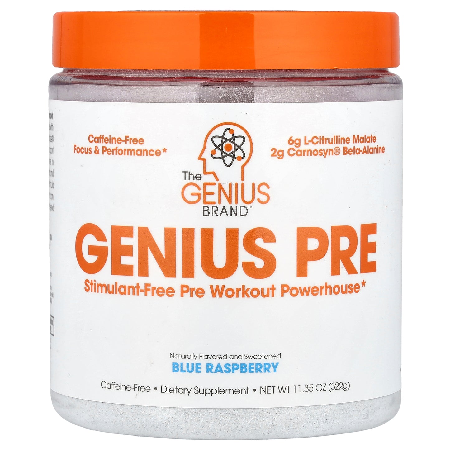 The Genius Brand, Genius Pre, Blue Raspberry, 11.35 oz (322 g)