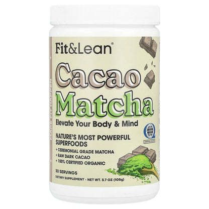 Fit & Lean, Cacao Matcha, 3.7 oz (105 g)