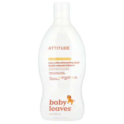 ATTITUDE, Baby Leaves™,  Baby Bottle Dishwashing Liquid, Pear Nectar, 23.7 fl oz (700 ml)