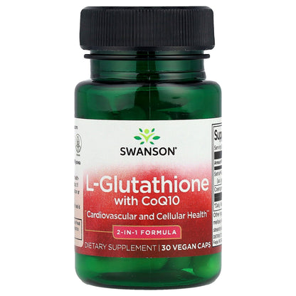 Swanson, L-Glutathione with CoQ10, 30 Vegan Caps