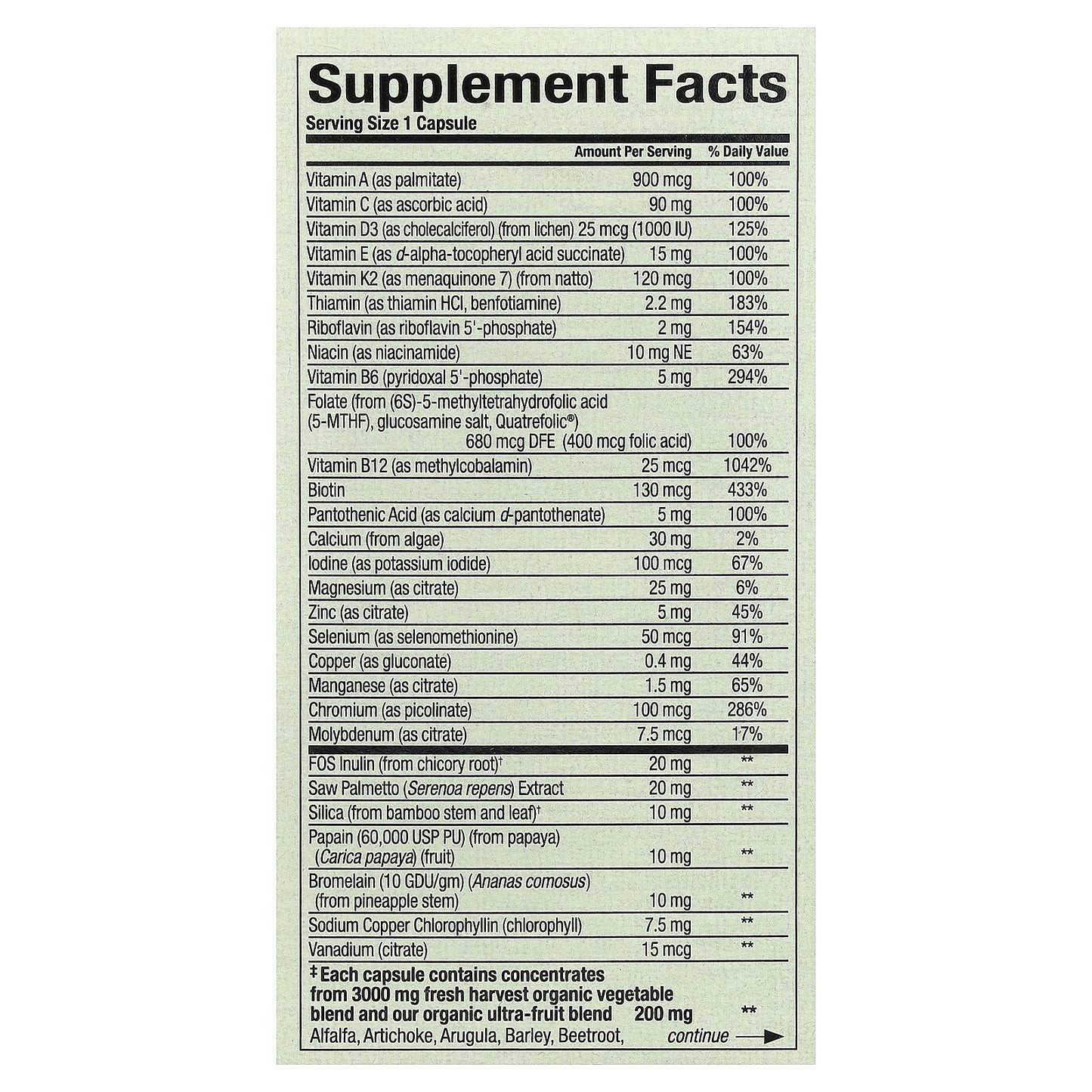 Natural Factors, Whole Earth & Sea®, Men's 50+ Multi, 60 Vegetarian Capsules