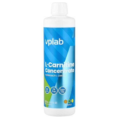 Vplab, L-Carnitine Concentrate, Tropical, 16.9 fl oz (500 ml)
