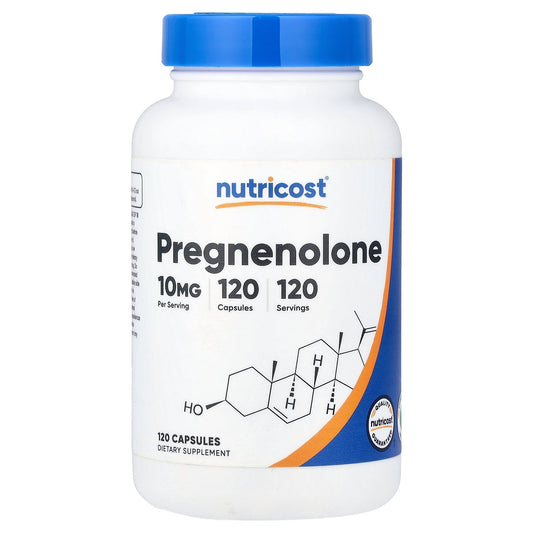 Nutricost, Pregnenolone, 10 mg, 120 Capsules