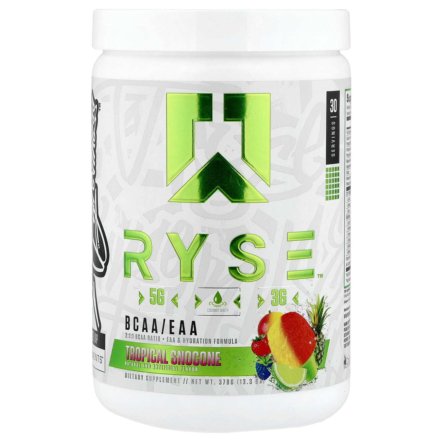 RYSE, BCAA/EAA, Tropical Snocone, 13.3 oz (378 g)