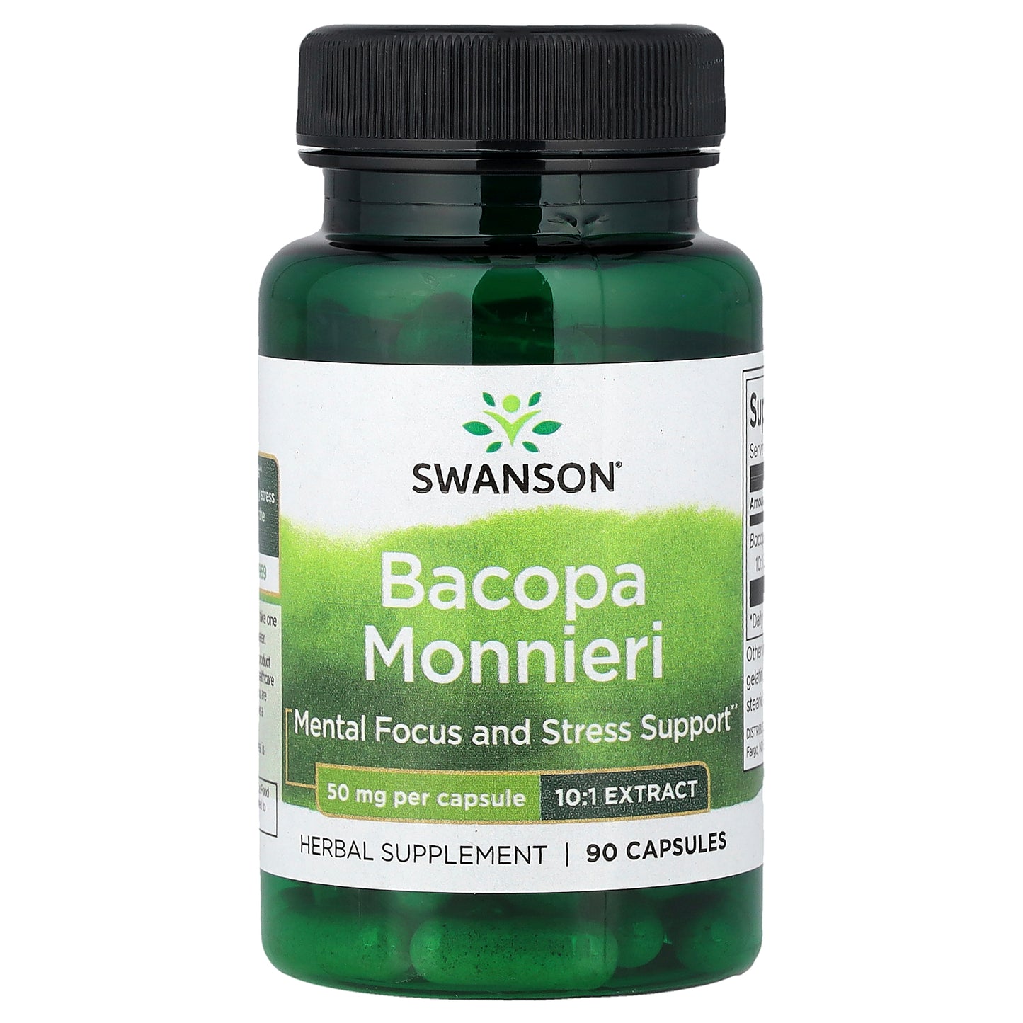Swanson, Bacopa Monnieri, 50 mg, 90 Capsules