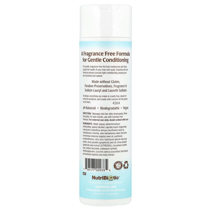 NutriBiotic, Everyday Pure Conditioner, For All Hair Types, Fragrance Free, 10 fl oz (296 ml)