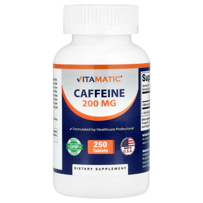 Vitamatic, Caffeine, 200 mg, 250 Tablets