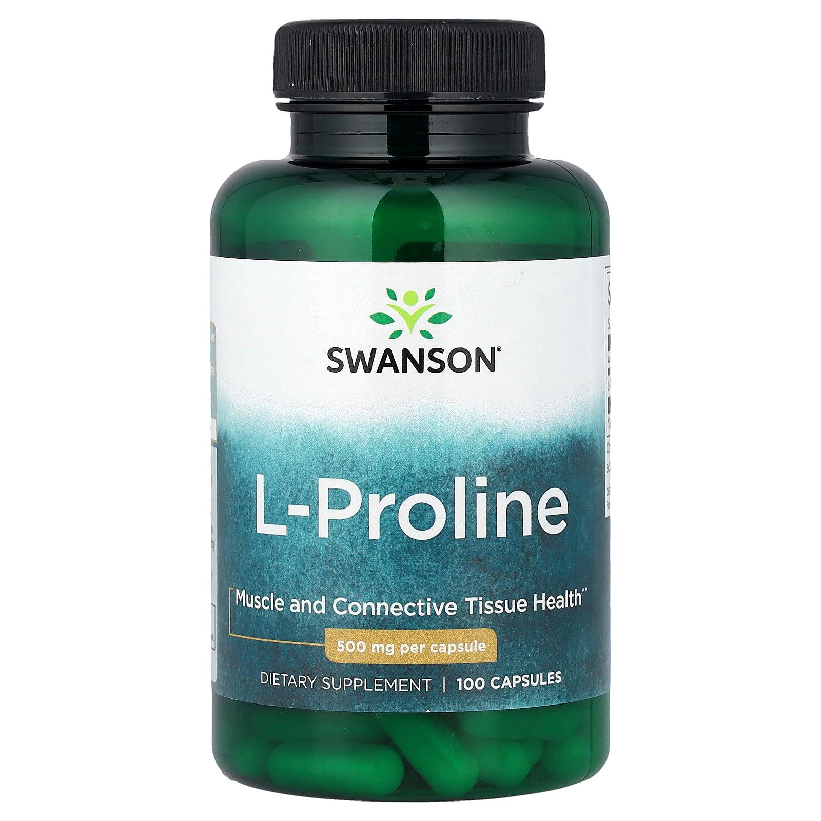 Swanson, L-Proline, 500 mg, 100 Capsules